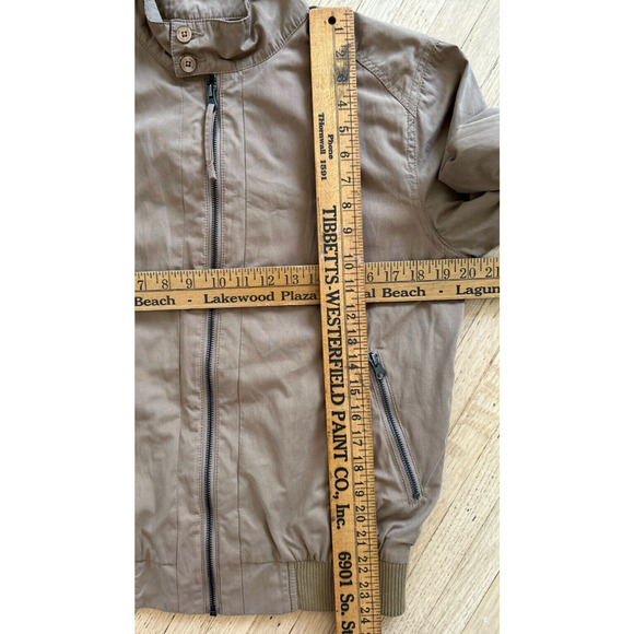 Publish Brand Casual Bomber Jacket Tan  Men's Sz. Medium Stand Up Collar - Picture 4 of 7